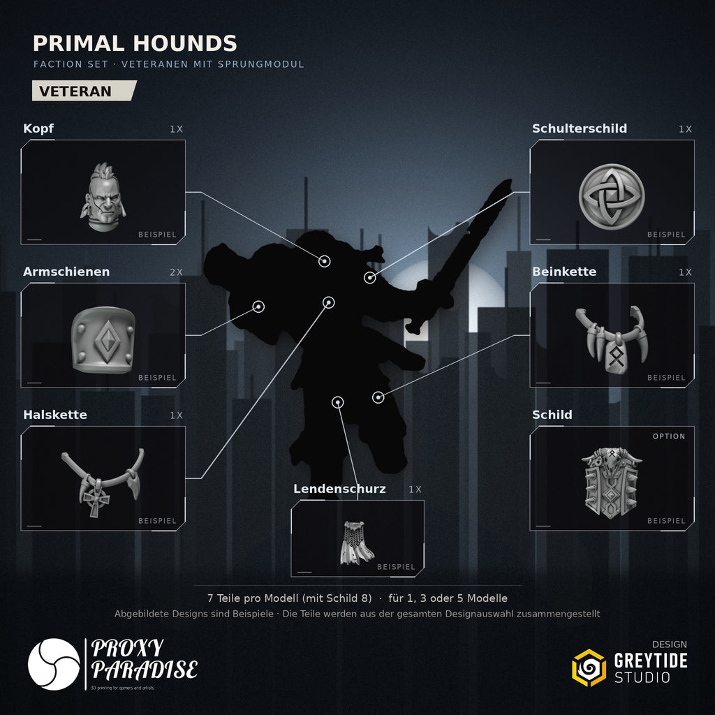 Primal Hounds Faction Set - Veterans with Jump Pack