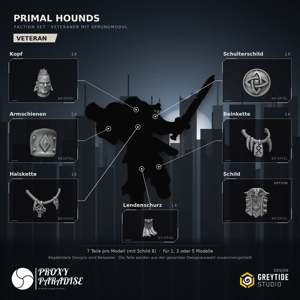 Primal Hounds Faction Set - Veteranen mit Sprungmodul