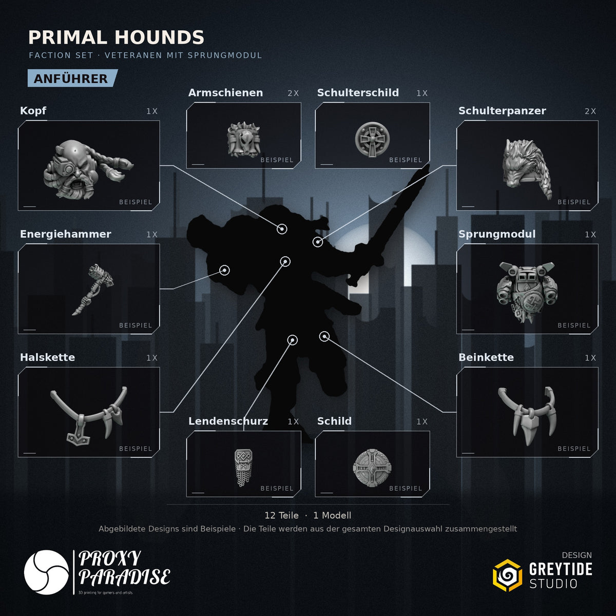 Primal Hounds Faction Set - Veteranen mit Sprungmodul