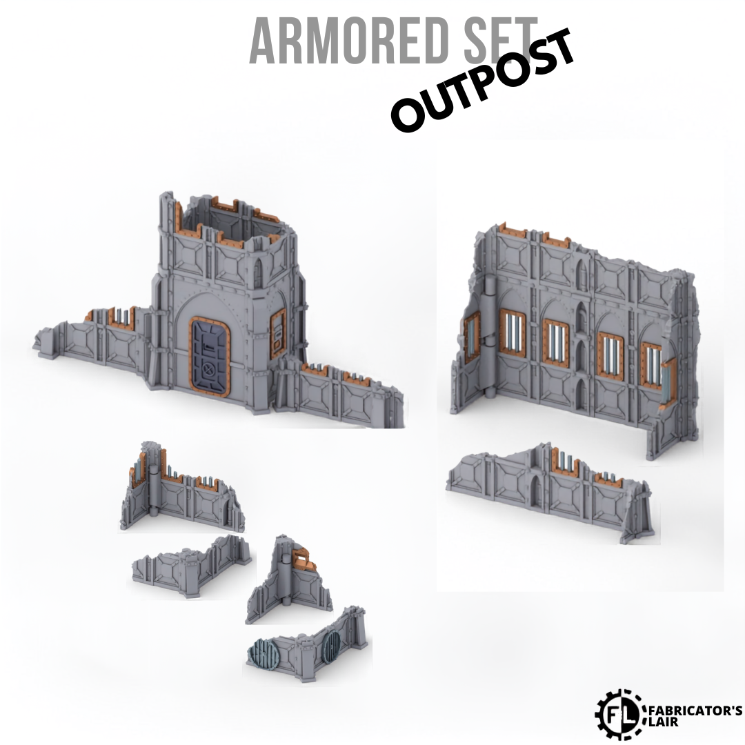 Armored Foldable Terrain – Outpost Set, Sci-Fi Tabletop Gelände klappbar
