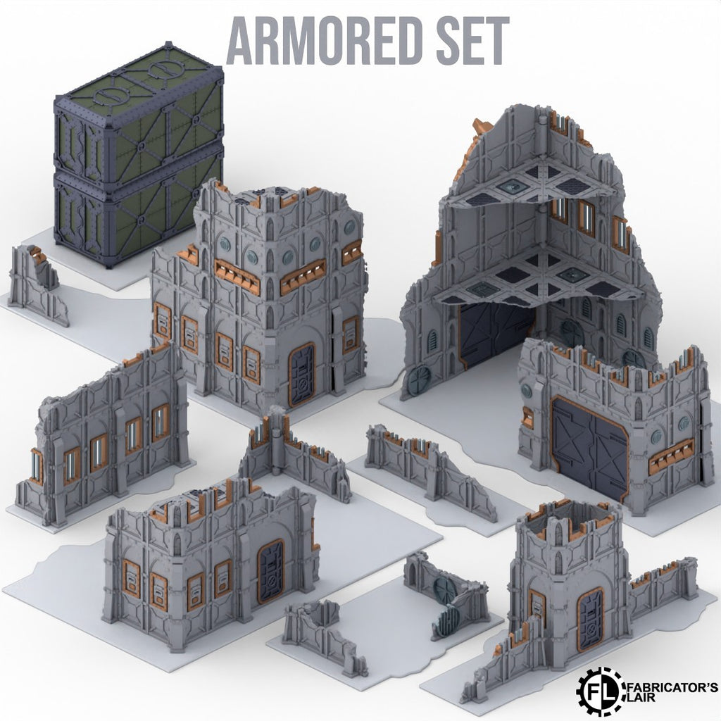 Armored Foldable Terrain Set – klappbares Sci-Fi Tabletop Gelände