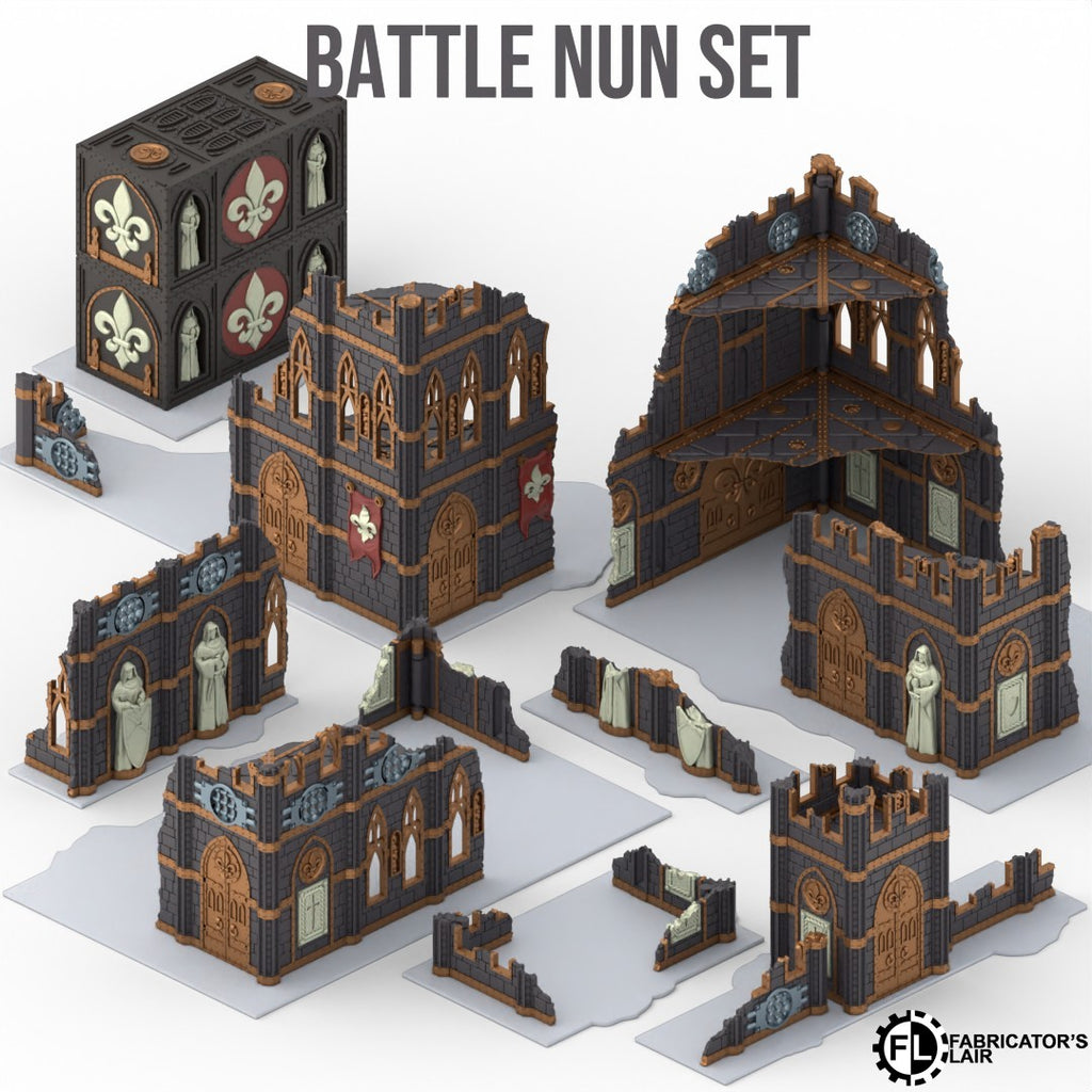 Battle Nun Foldable Terrain Set – klappbares Sci-Fi Tabletop Gelände