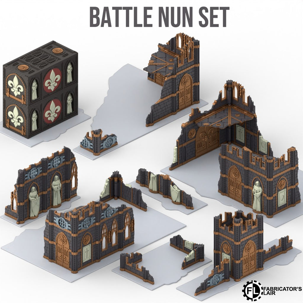 Battle Nun Set - klappbares Gelände – einsetzbar für 11te Edition | Fabricator's Lair