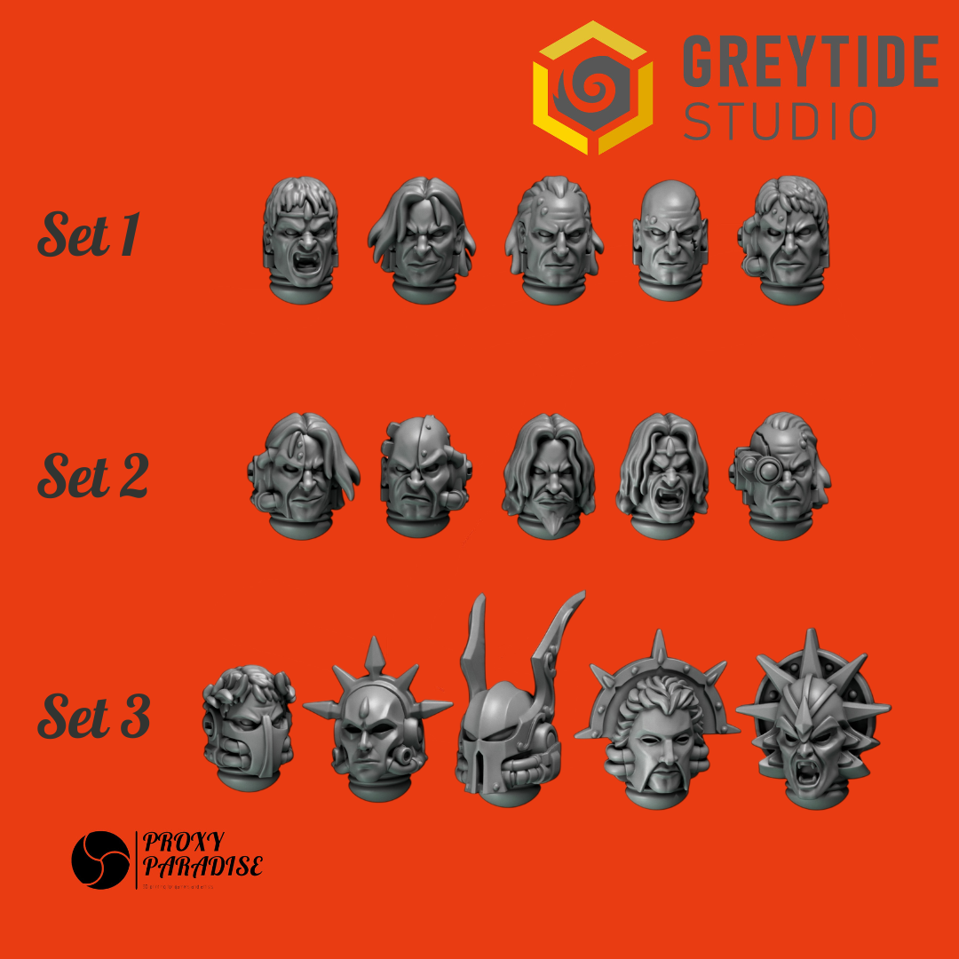Crimson Lords alternative Köpfe - Umbauset