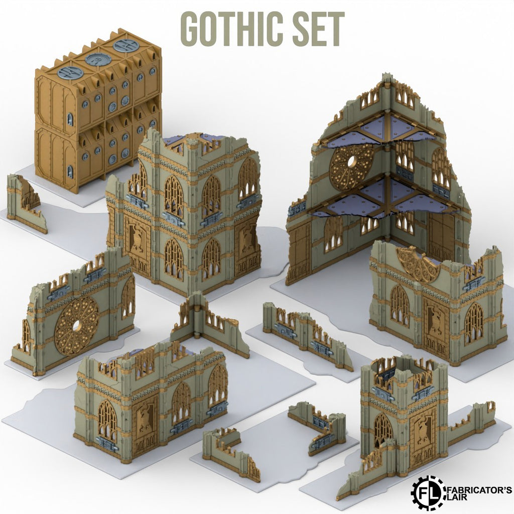 Gothic Foldable Terrain Set – klappbares Sci-Fi Tabletop Gelände