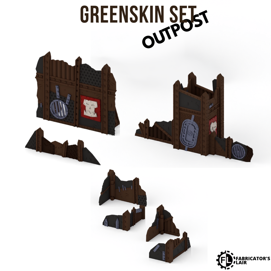 Greenskin Foldable Terrain – Outpost Set, Sci-Fi Tabletop Gelände klappbar