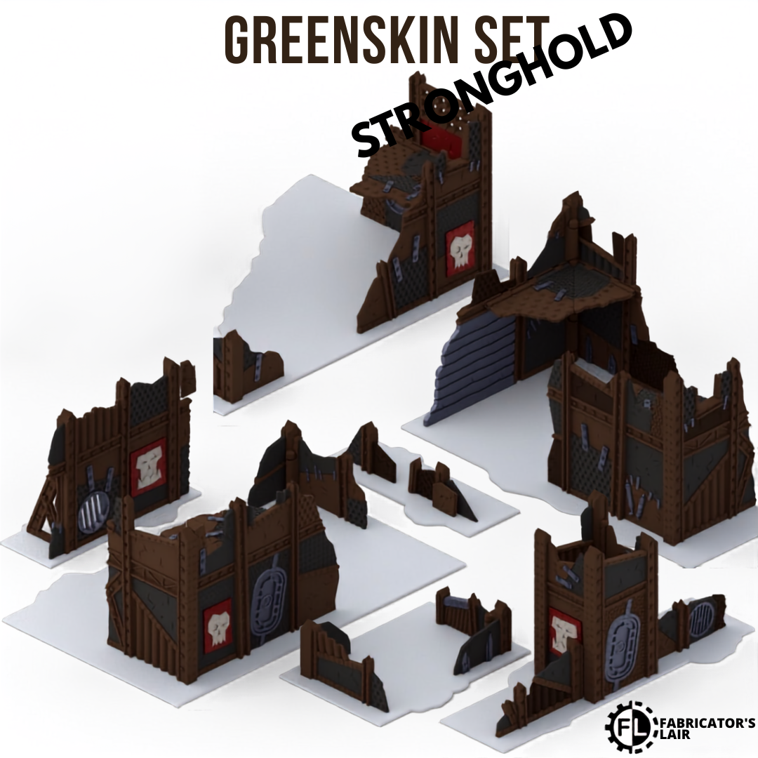 Greenskin Foldable Terrain – Stronghold Set, Sci-Fi Tabletop Gelände klappbar