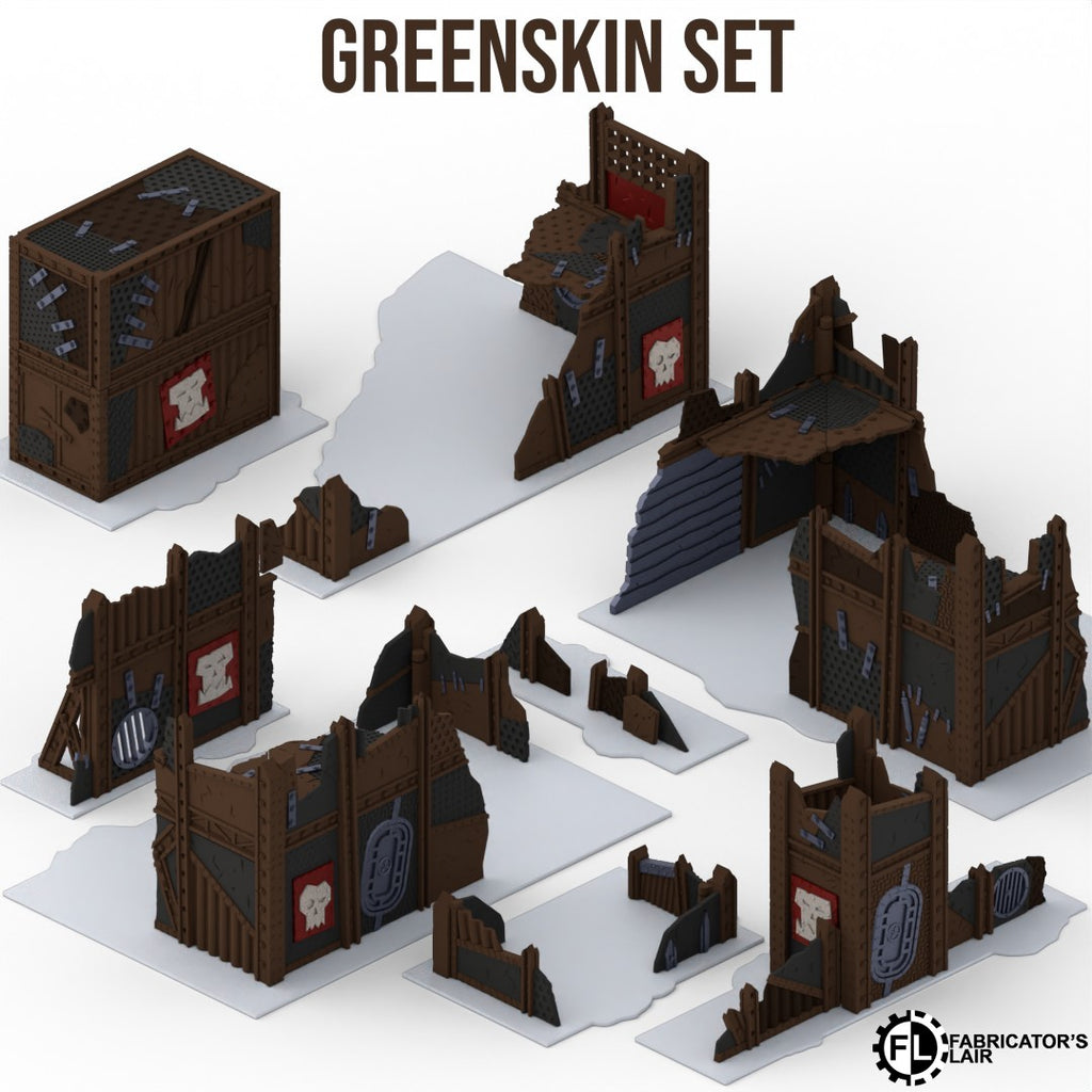 Greenskin Set - klappbares Gelände – einsetzbar für 11te Edition | Fabricator's Lair