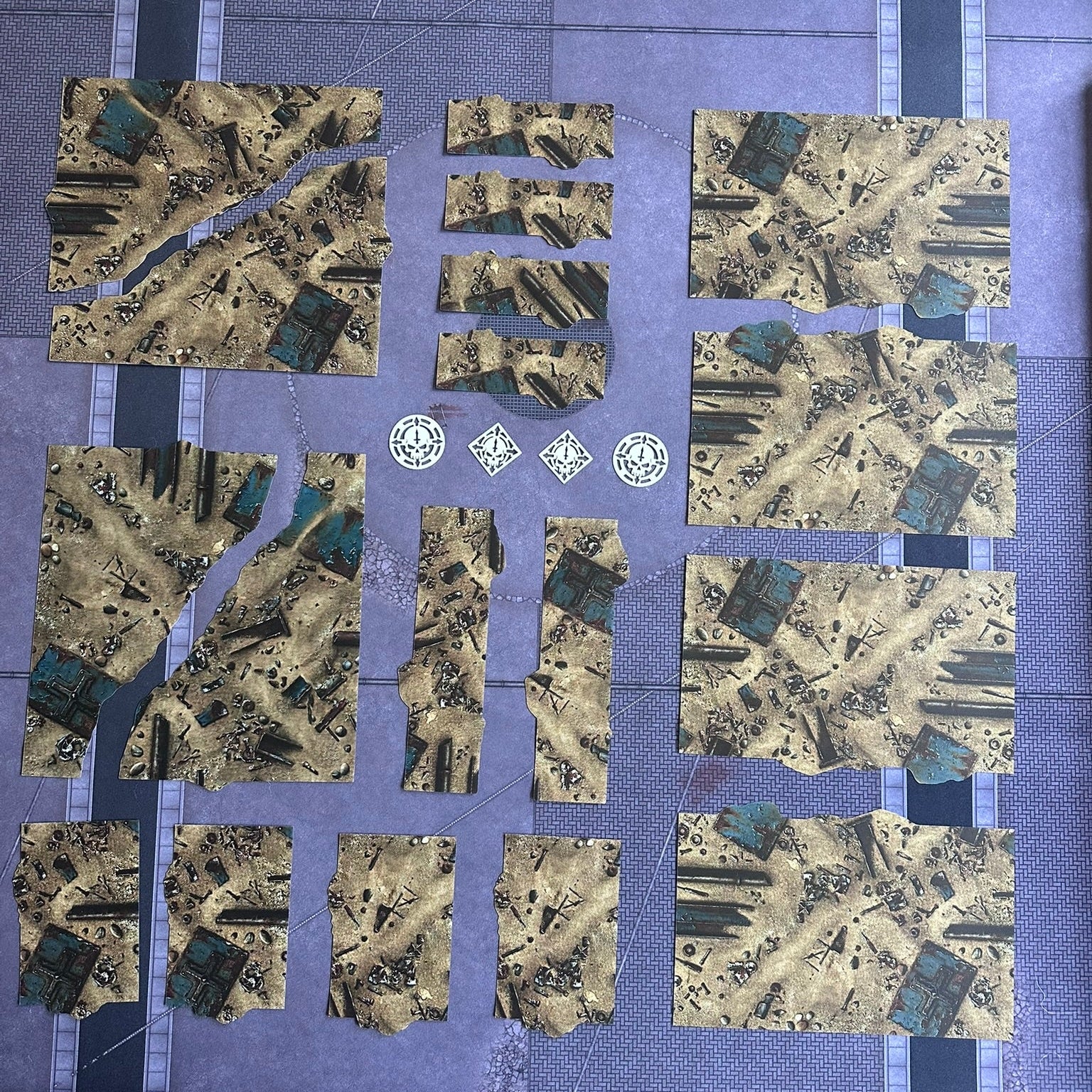 11th Edition Terrain Bases | 16+2 Layout Panels | Tabletop Basics | geeignet für Warhammer 40k
