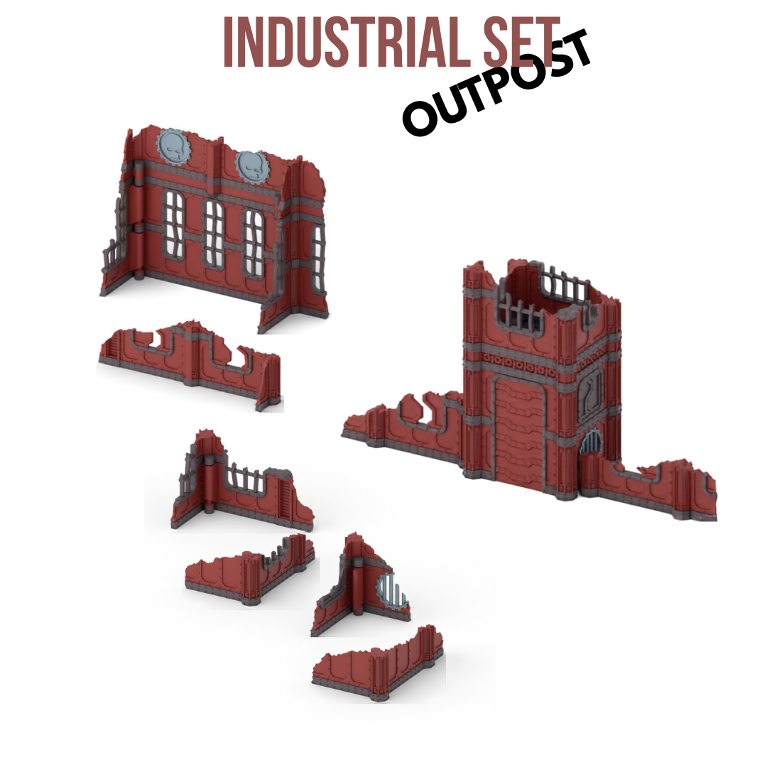 Industrial Foldable Terrain – Outpost Set, Sci-Fi Tabletop Gelände klappbar