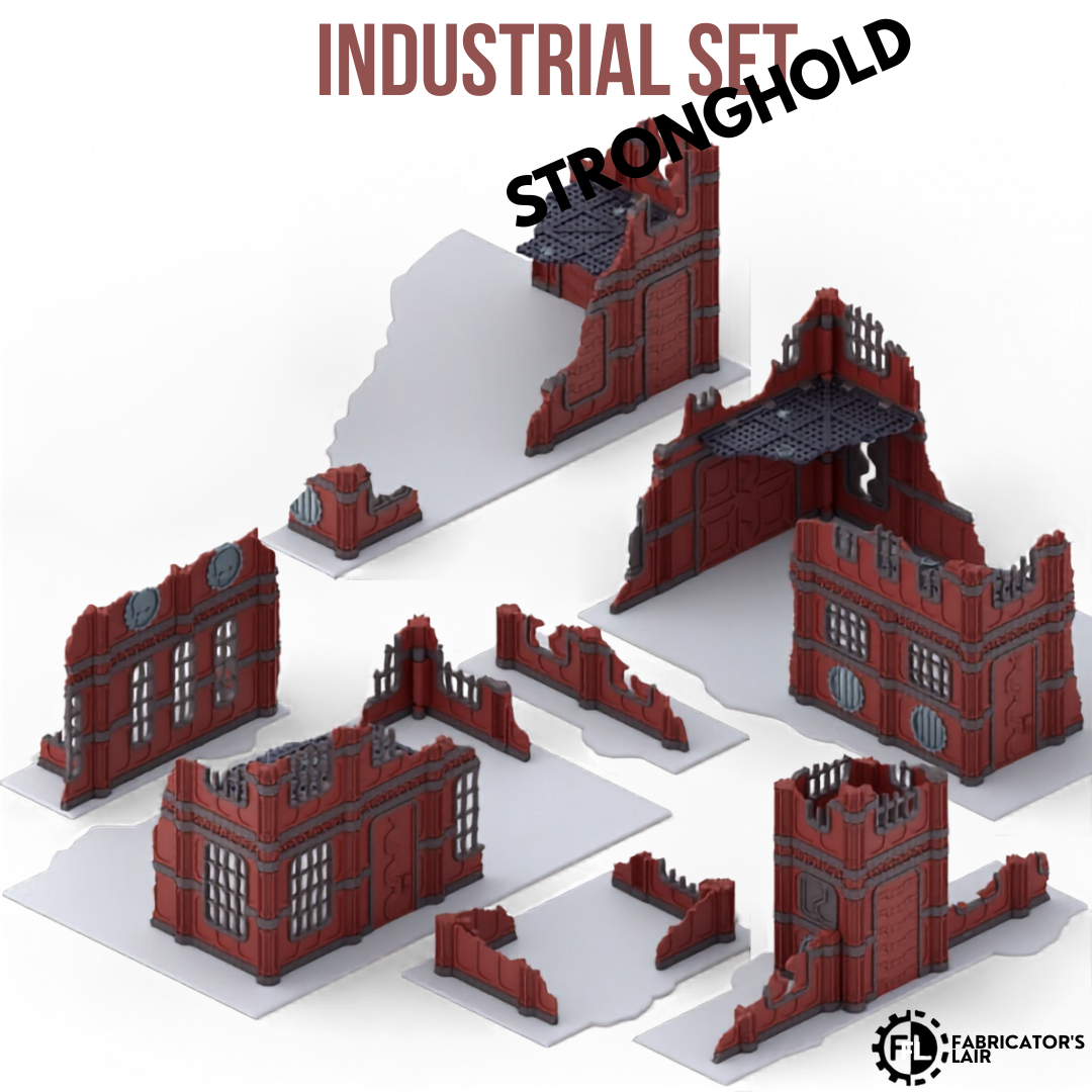 Industrial Foldable Terrain – Stronghold Set, Sci-Fi Tabletop Gelände klappbar