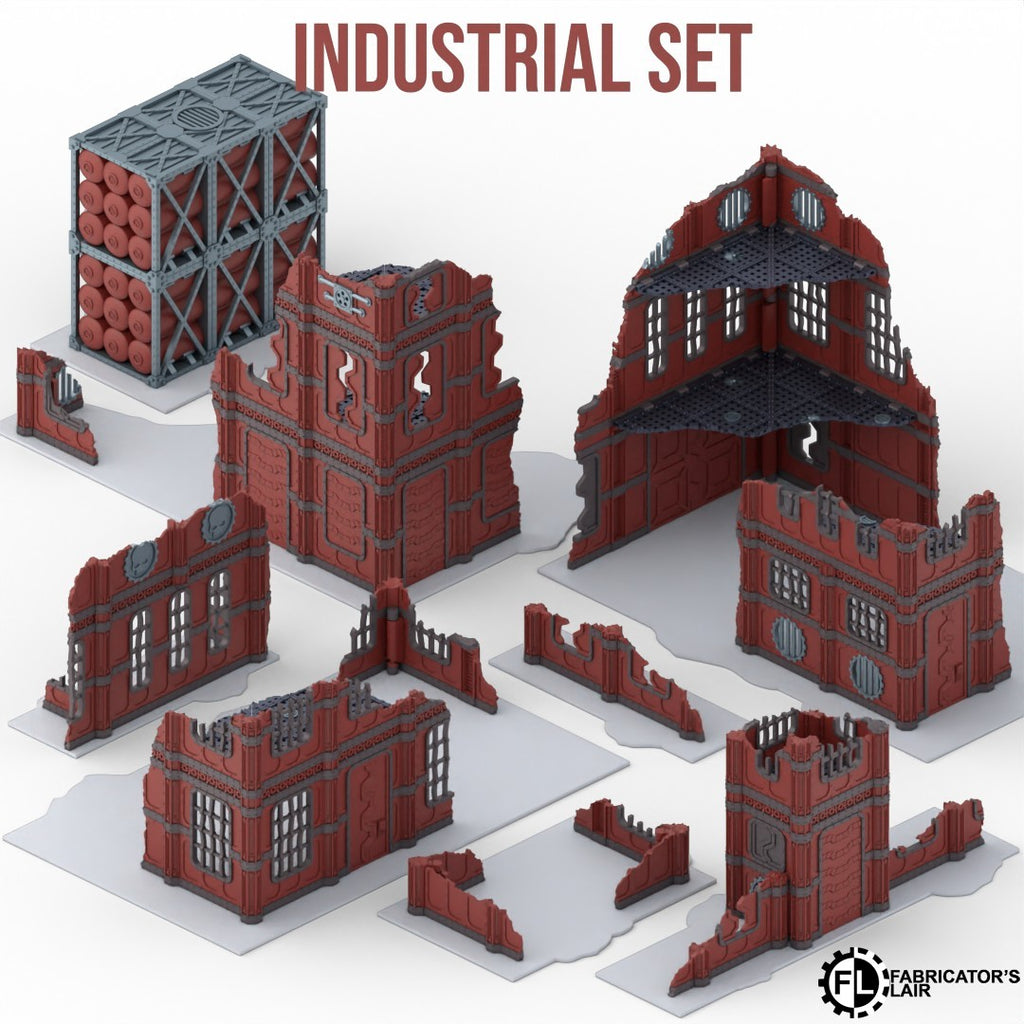 Industrial Foldable Terrain Set – klappbares Sci-Fi Tabletop Gelände